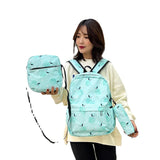 School Bags College Backpacks 3PCS/SET Kids Backpack Girls Book bag Mochila