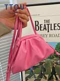 Cloud Shoulder Bag Crossbody Clutch Pleated Dumpling Handbag