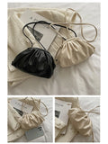 Cloud Shoulder Bag Crossbody Clutch Pleated Dumpling Handbag