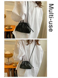 Cloud Shoulder Bag Crossbody Clutch Pleated Dumpling Handbag