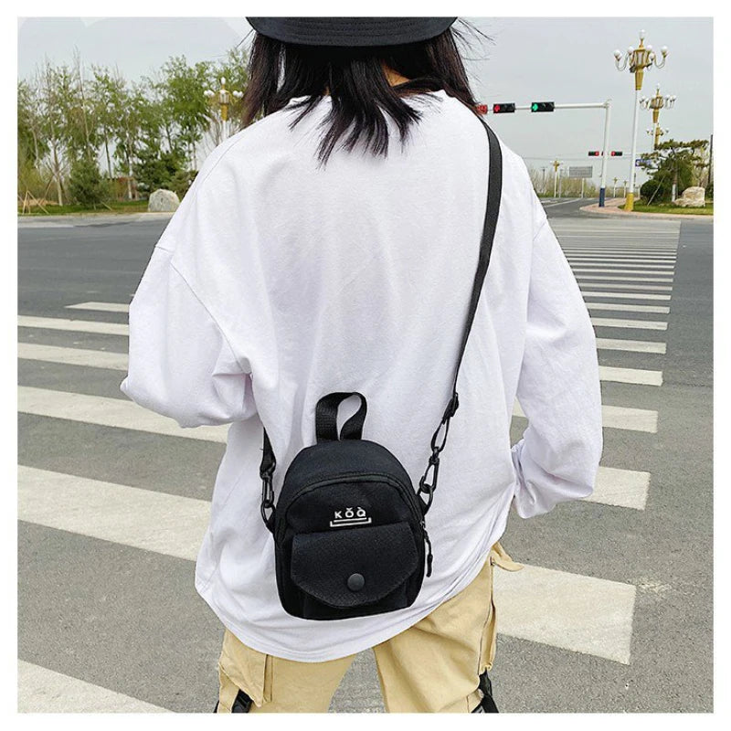 Casual Canvas Handbag Zipper Messenger Shoulder Bag Women Tote Bag