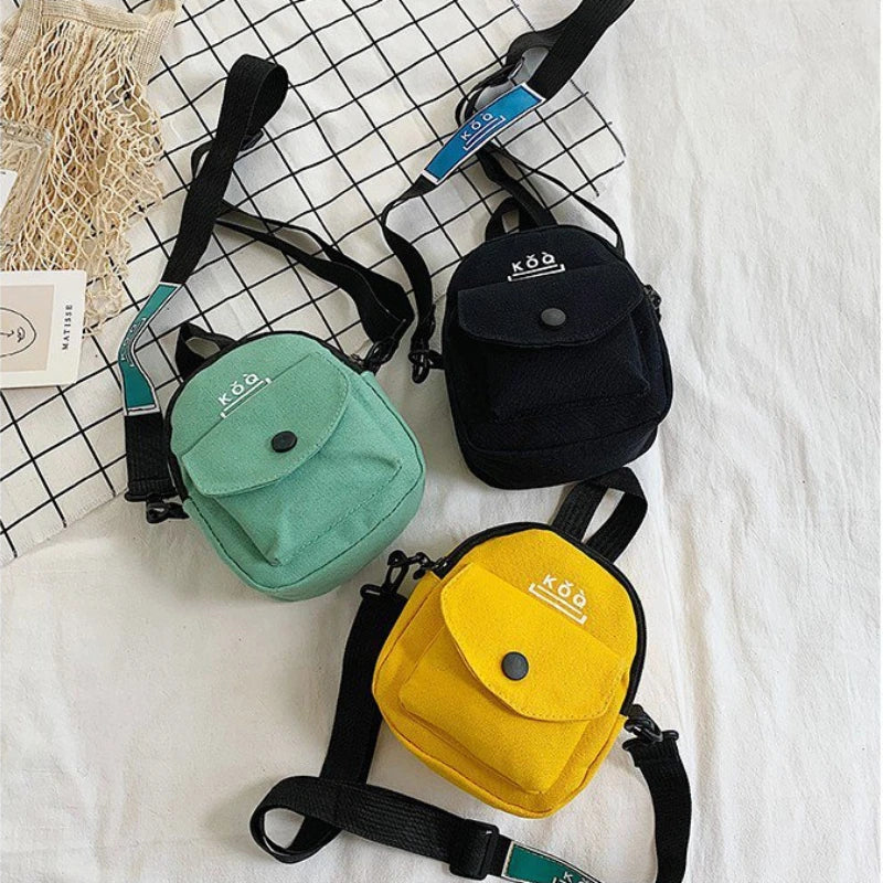 Casual Canvas Handbag Zipper Messenger Shoulder Bag Women Tote Bag