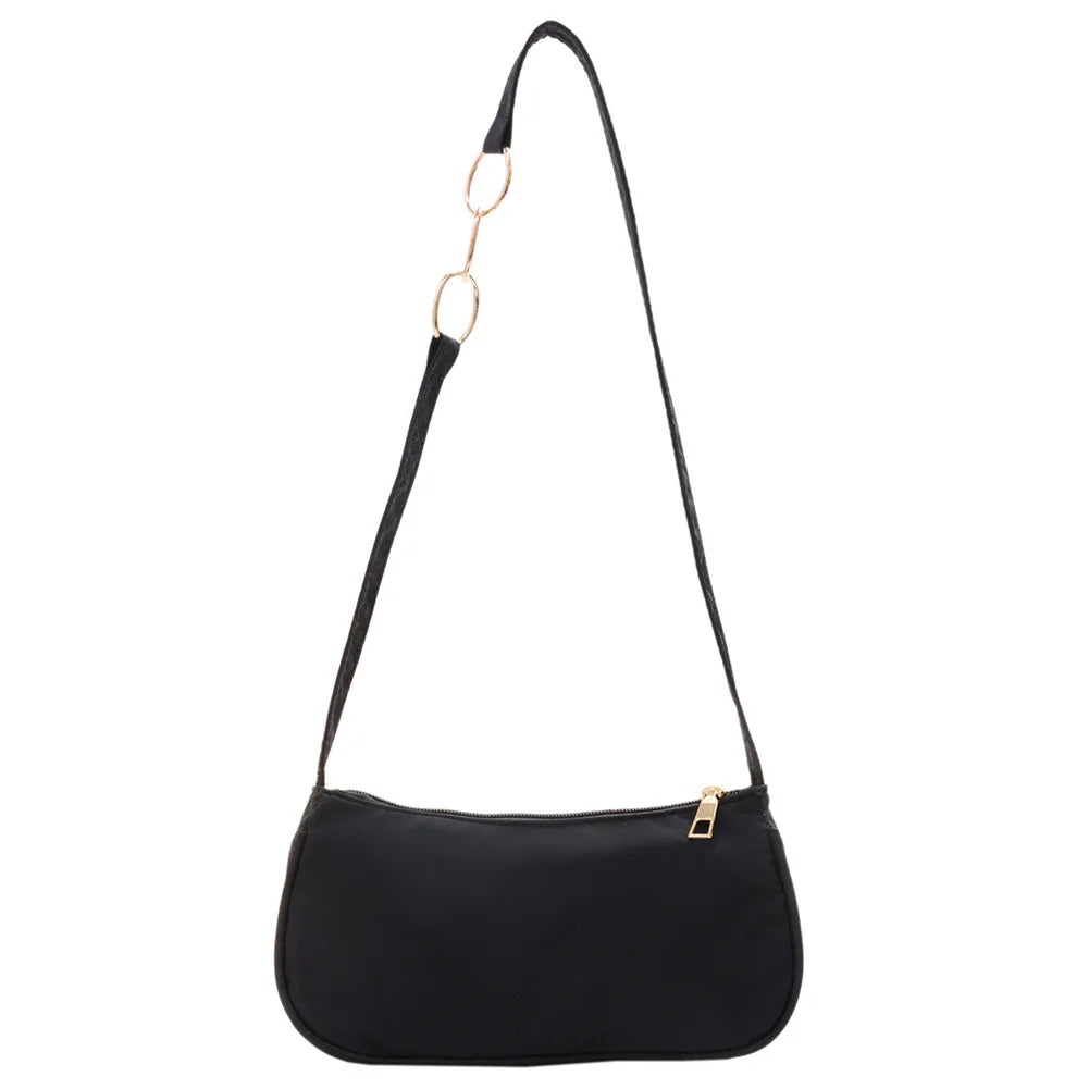 Trending Nylon Square Shoulder Bag with Zipper