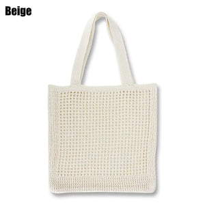 Retro Hollow Woven Crochet Bag Shopping Tote Knitting Handbags
