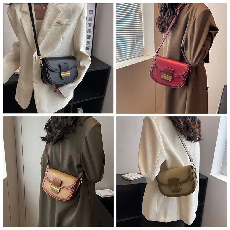 Retro Shoulder Bag High Female Saddle Bag for Women Handbag