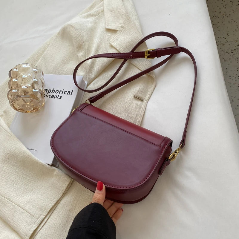 Retro Shoulder Bag High Female Saddle Bag for Women Handbag