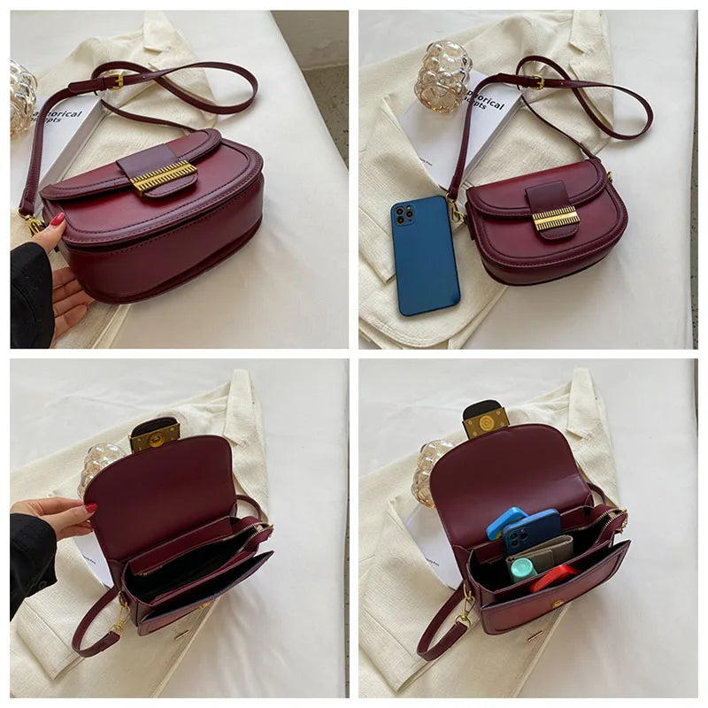 Retro Shoulder Bag High Female Saddle Bag for Women Handbag