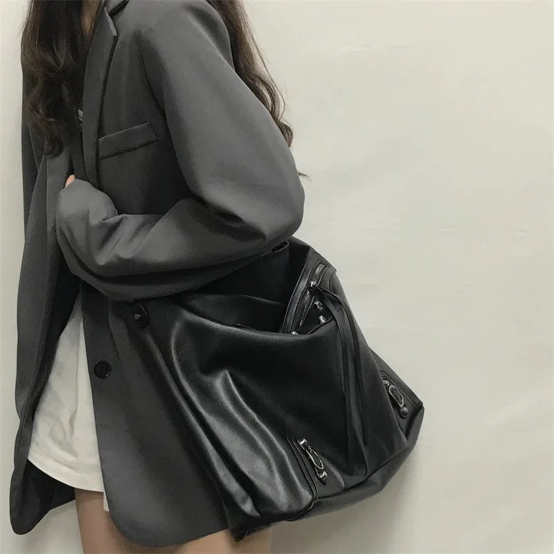 Vintage Willow Nail Pleated Shoulder Crossbody Bag Y2K