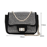 Rhinestone Glitter Crossbody Bag Women Chain Shoulder Bags