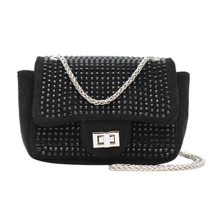 Rhinestone Glitter Crossbody Bag Women Chain Shoulder Bags