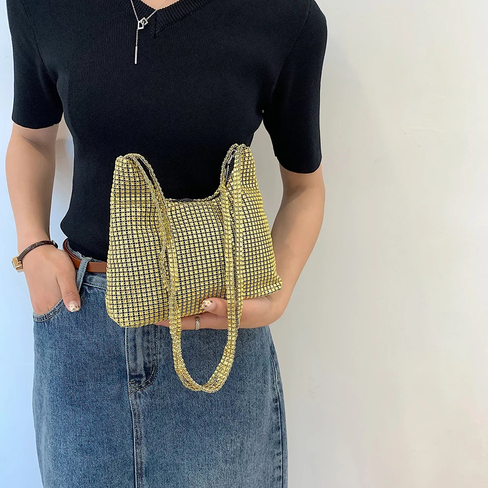 Rhinestone Evening Clutch Underarm Purse Outdoor Traveling