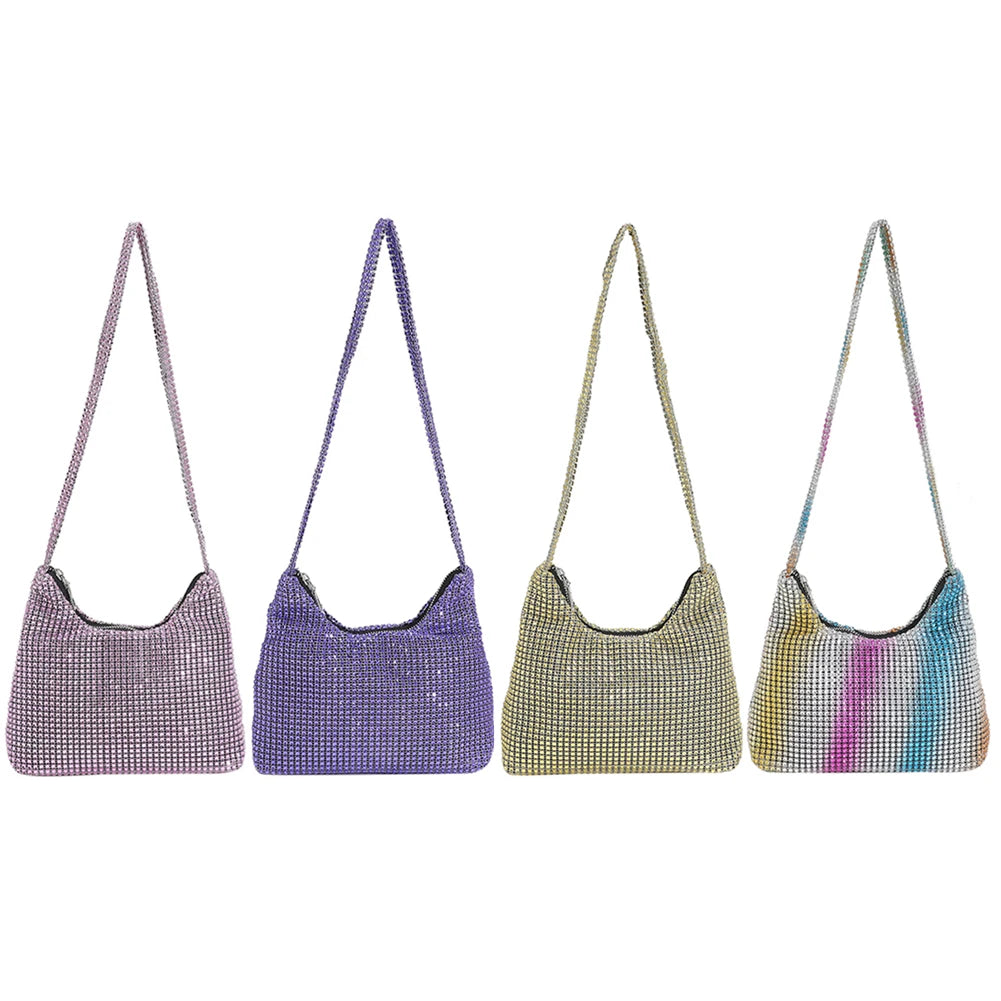 Rhinestone Evening Clutch Underarm Purse Outdoor Traveling