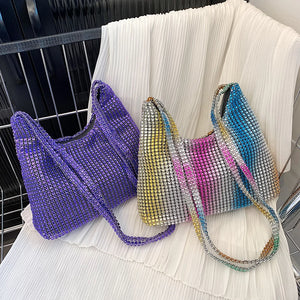 Rhinestone Evening Clutch Underarm Purse Outdoor Traveling