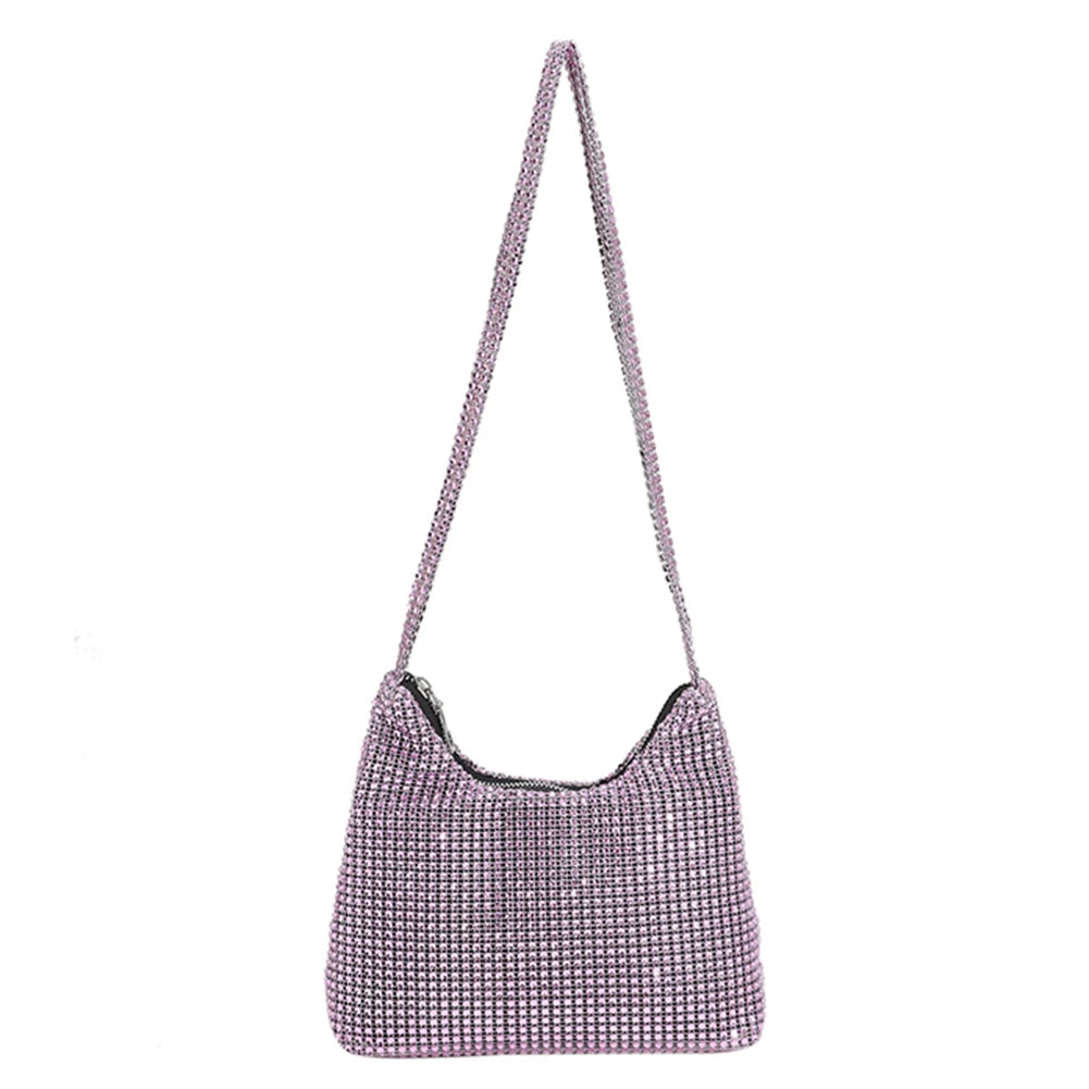 Rhinestone Evening Clutch Underarm Purse Outdoor Traveling