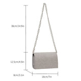 Rhinestone Shoulder Messenger Bag Chain Crossbody Handbag