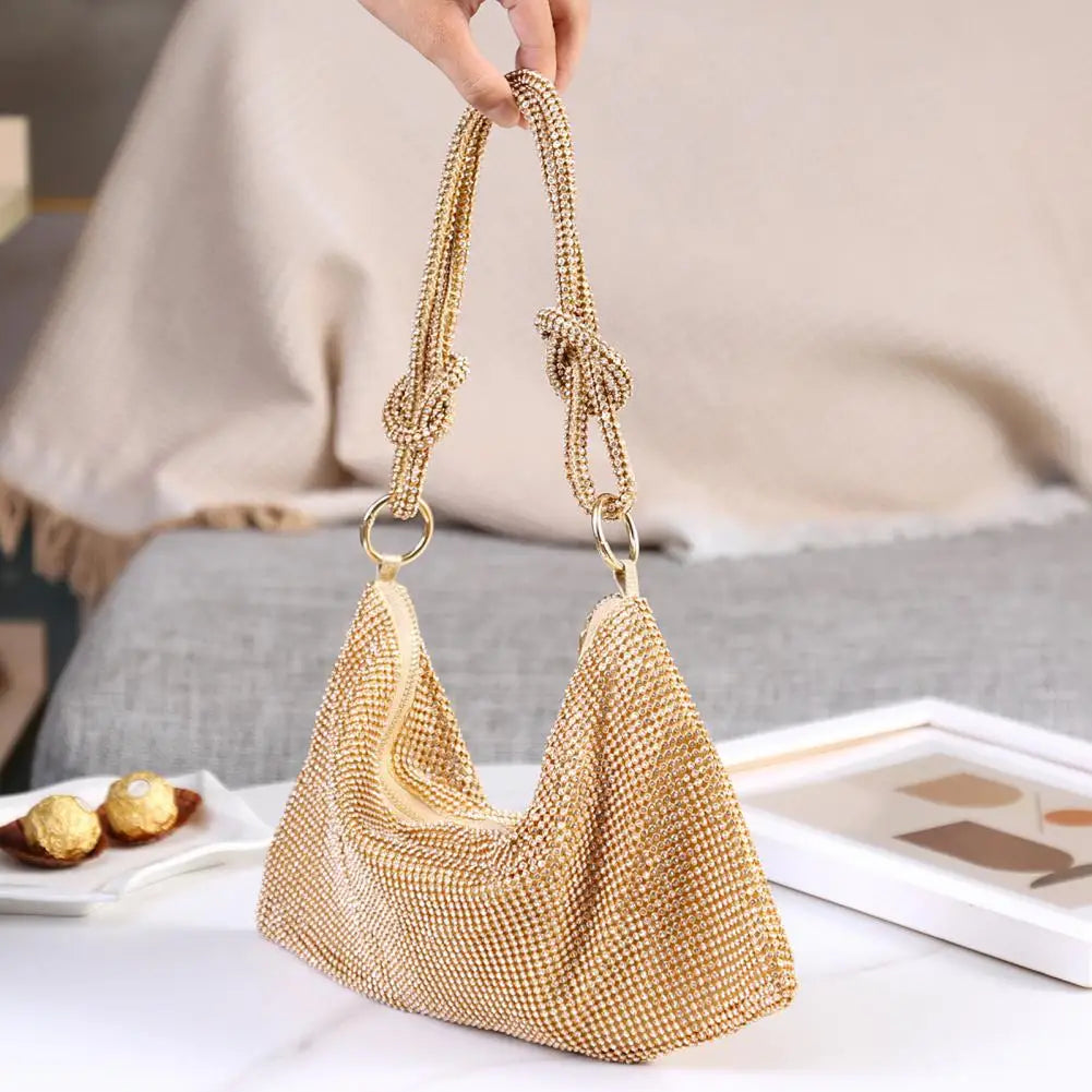 Rhinestones Evening Clutch Bag for Women, Elegant Wedding Purse