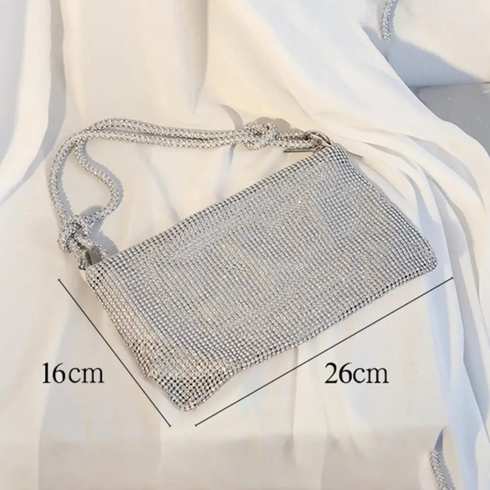 Rhinestones Evening Clutch Bag for Women, Elegant Wedding Purse