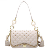 Rivet Small Square Bag Women Underarm Crossbody Handbags for Party