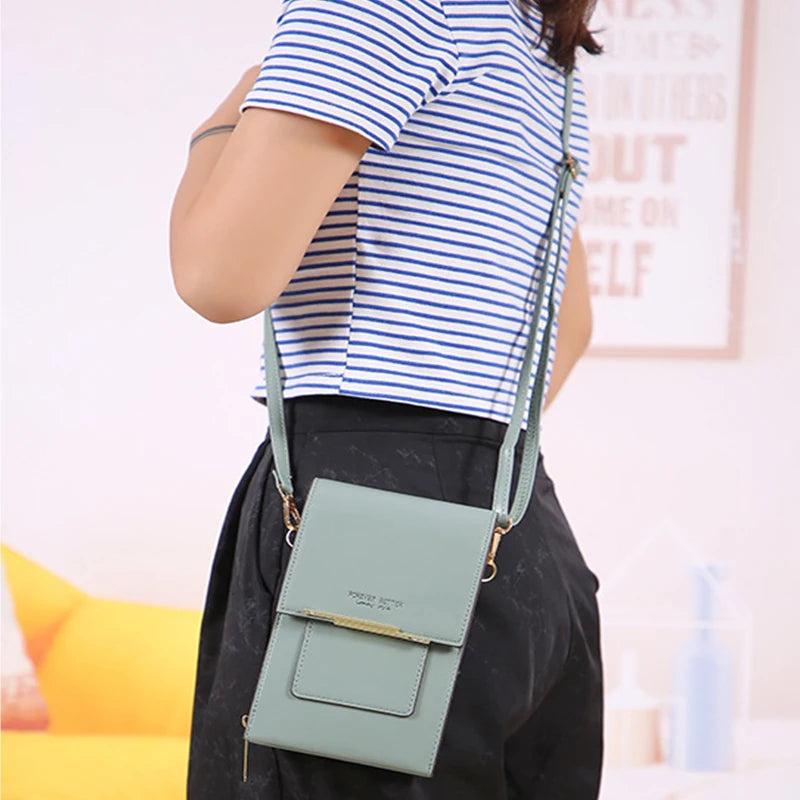 Soft PU Leather Mini Crossbody Phone Bags for Women