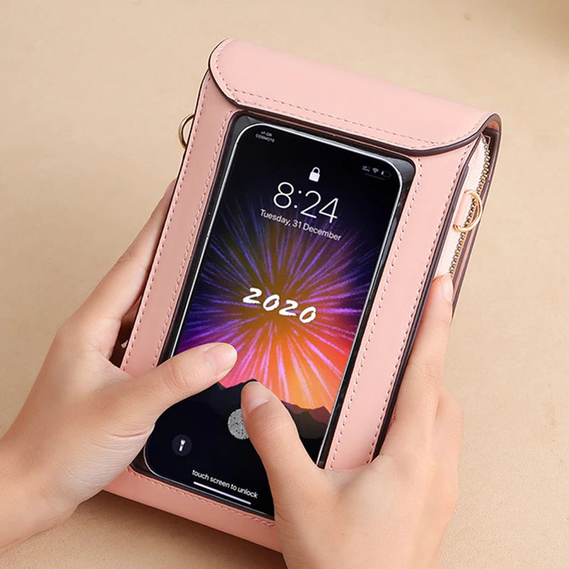 Soft PU Leather Mini Crossbody Phone Bags for Women