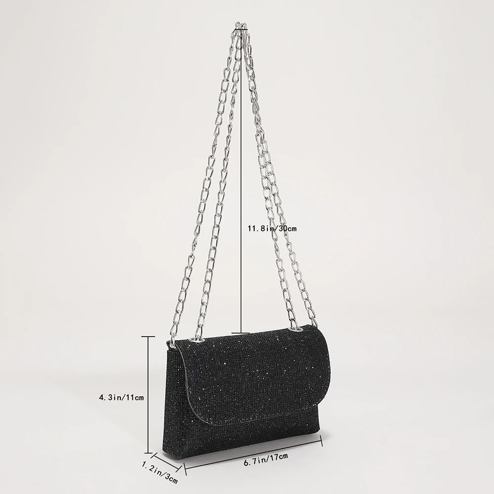Sequins Underarm Shoulder Bag Women Party Handbag
