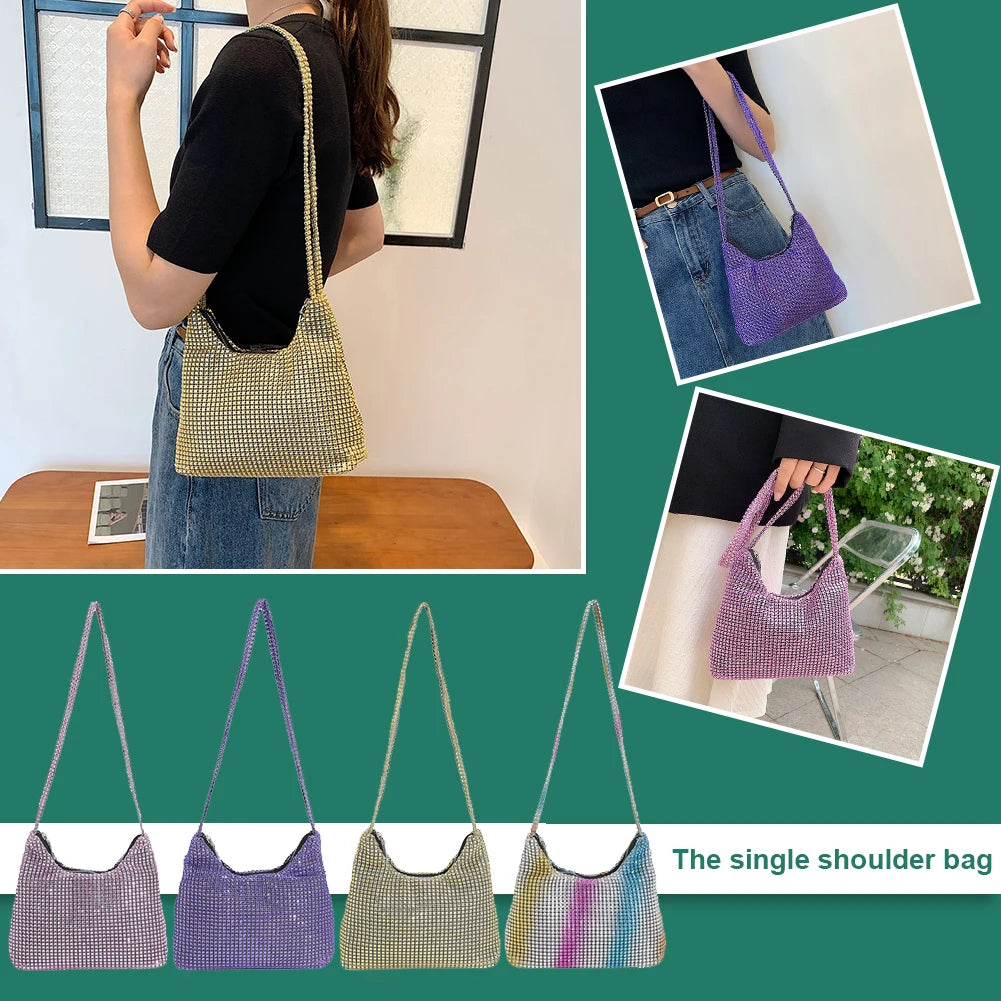 Sparkling Evening Clutch Shoulder Bag for Women
