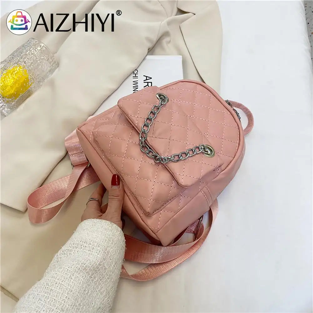 Shoulder Backpack Students Tote Schoolbag Leather Girl Travel Crossbody Bags Han