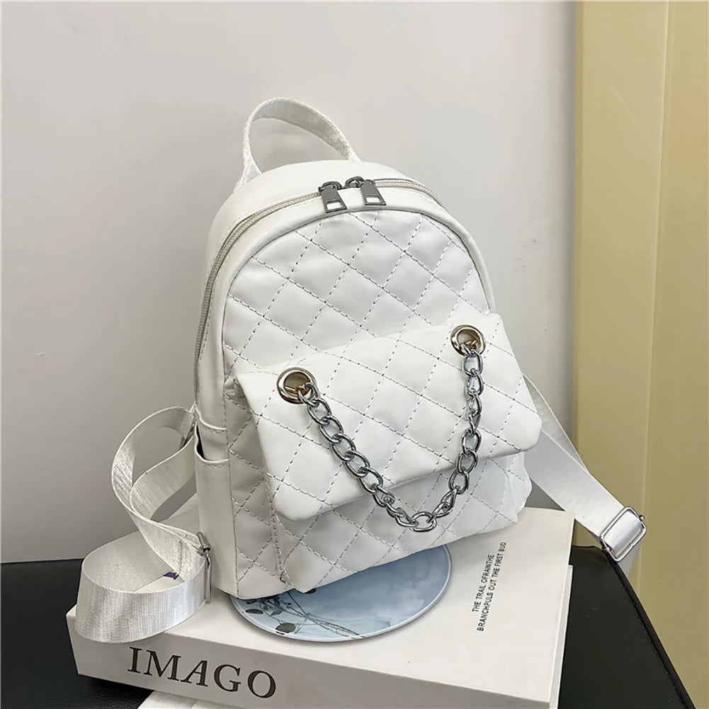 Shoulder Backpack Students Tote Schoolbag Leather Girl Travel Crossbody Bags