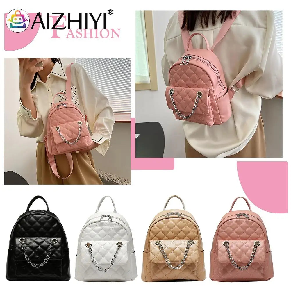 Shoulder Backpack Students Tote Schoolbag Leather Girl Travel Crossbody Bags Han