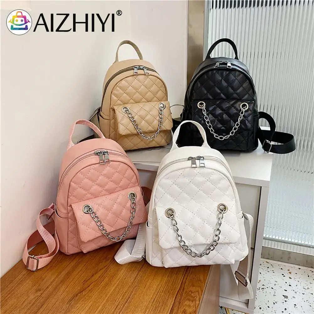 Shoulder Backpack Students Tote Schoolbag Leather Girl Travel Crossbody Bags Han