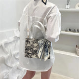 Women's Embroidery Shoulder Shopping Tote Bag