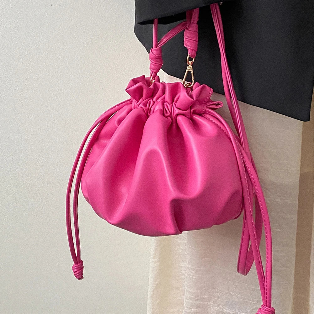 Y2K Style Shoulder Crossbody Bag Drawstring High Street Girls Purse