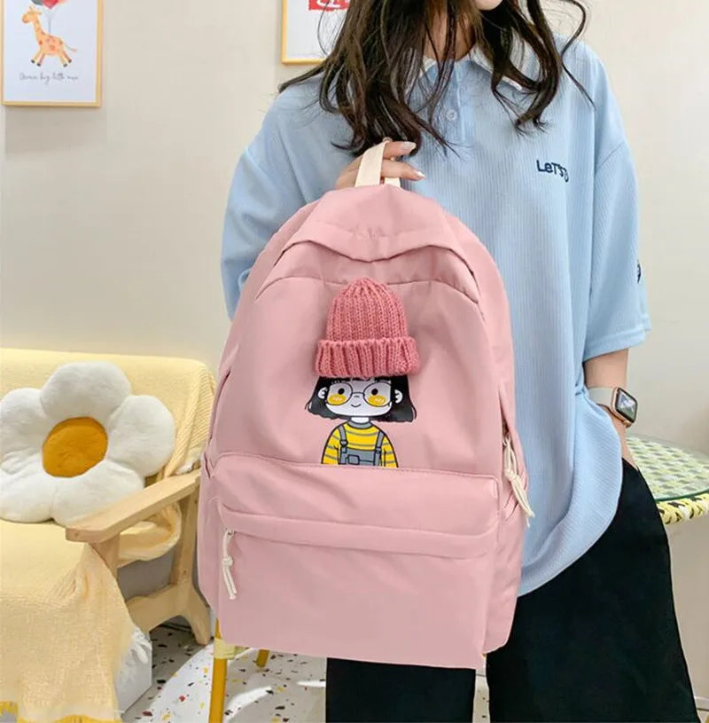 Shoulder Strap School Bag Student School Bag Children's Girl Sweet
