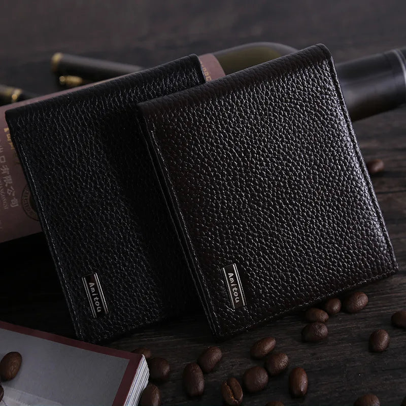 Men's Crocodile Leather Wallet Short Paragraph Cow Leather Business Wallet