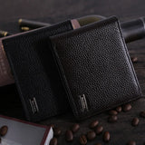 Men's Crocodile Leather Wallet Short Paragraph Cow Leather Business Wallet