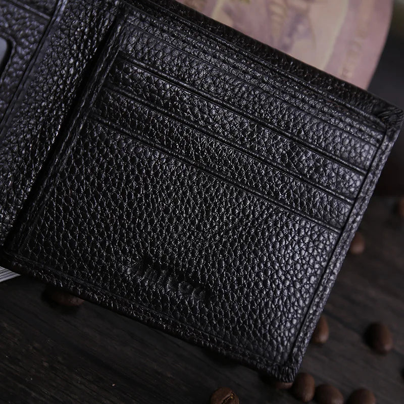 Men's Crocodile Leather Wallet Short Paragraph Cow Leather Business Wallet