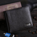 Men's Crocodile Leather Wallet Short Paragraph Cow Leather Business Wallet