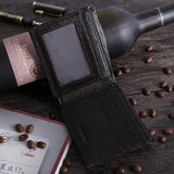 Men's Crocodile Leather Wallet Short Paragraph Cow Leather Business Wallet