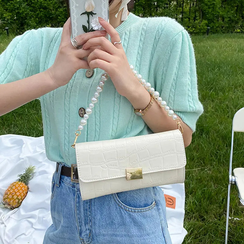 Women's Crossbody Bag Soft Leather Shoulder Bag Chain Phone Purse