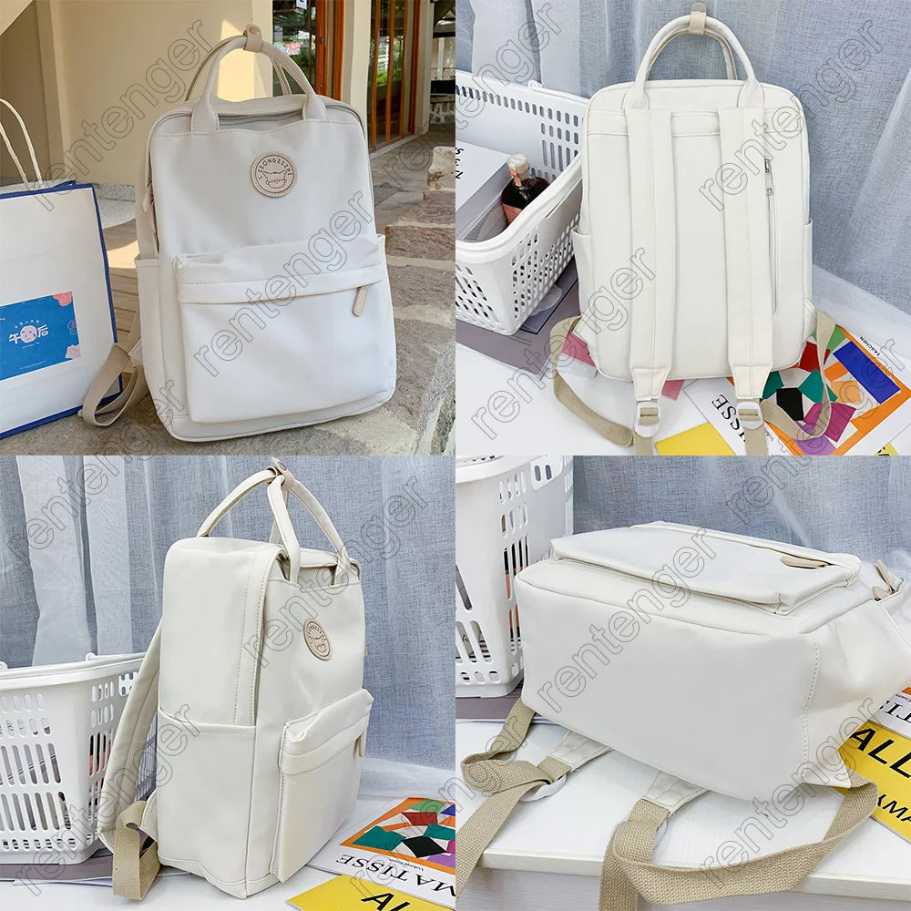 Girls Waterproof Schoolbag Large Capacity Notebook Backpack