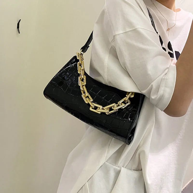 Plaid PU Leather Women's Underarm Shoulder Bag