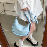 Sky Women's Round Shoulder Bag PU Leather Lady Crossbody Bag