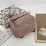 Small Canvas Crossbody Bags for Women Corduroy Shoulder Backpack