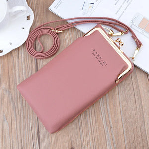Small Crossbody Bags Women Mini PU Leather Shoulder Messenger Bag Pink