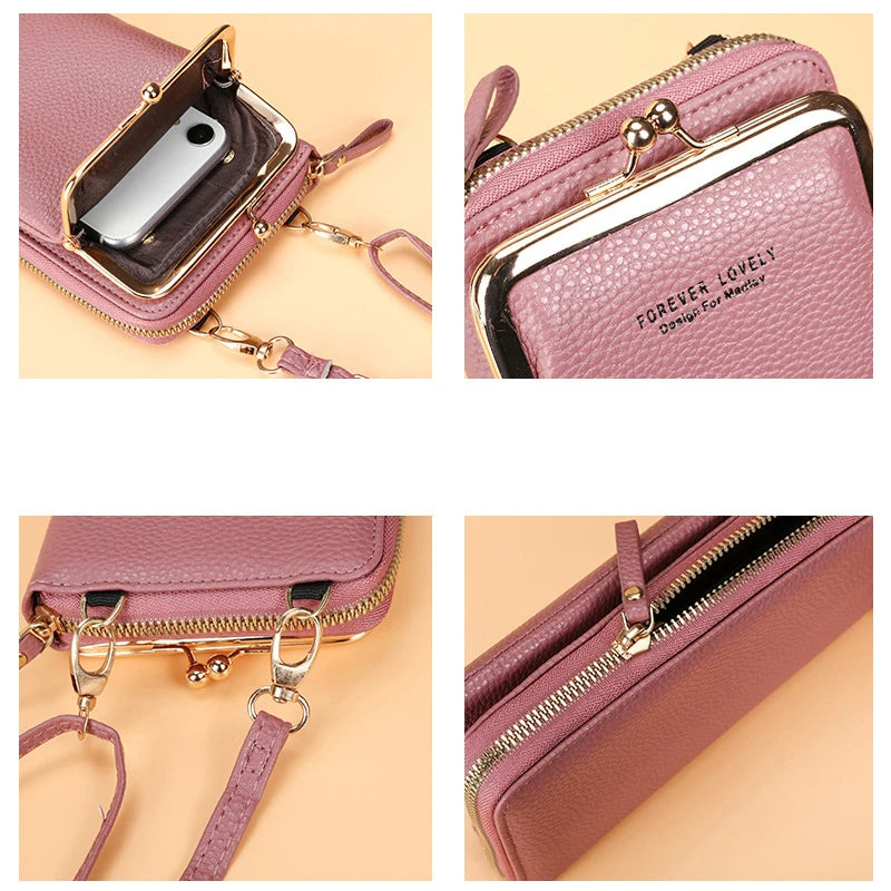 Small PU Leather Crossbody Bag for Women Yellow Mini Shoulder Messenger