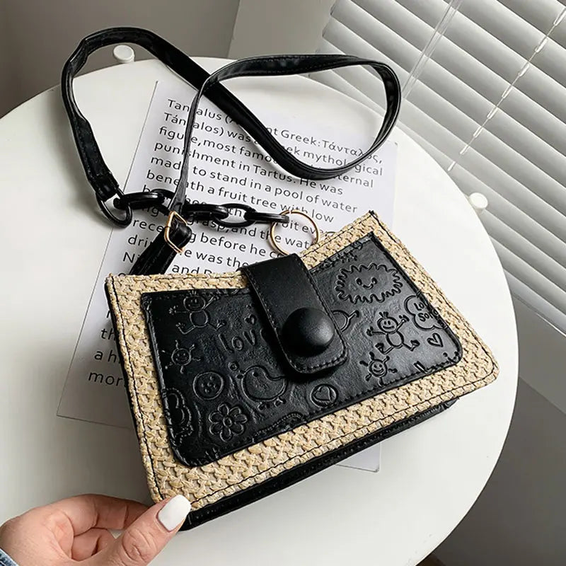 Small Handbags For Women Retro Woven Bag Crossbody Purse