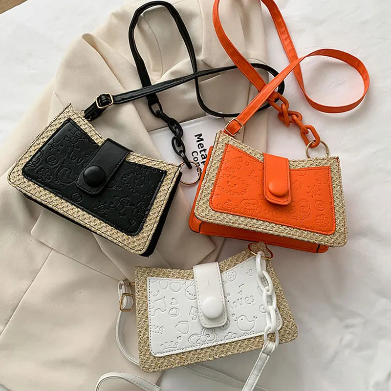 Small Handbags For Women Retro Woven Bag Crossbody Purse