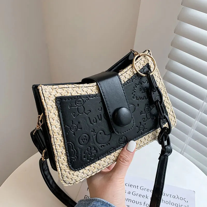 Small Handbags For Women Retro Woven Bag Crossbody Purse