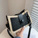 Small Handbags For Women Retro Woven Bag Crossbody Purse