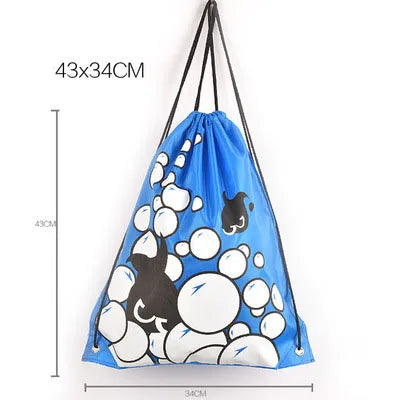 Cartoon Kids Backpack Waterproof Drawstring Bag Mochila Bags For Girls And Boys